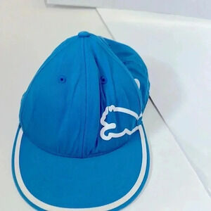 Puma 210 Fitted Blue Baseball Hat (Size 6 7/8-7 1/4)